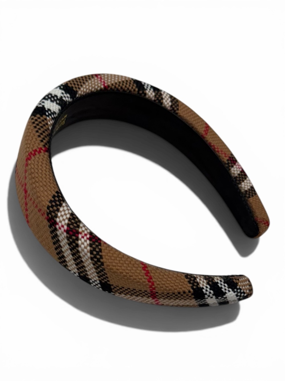 Burberry Vintage Knit Check Classic Plaid Padded Headband